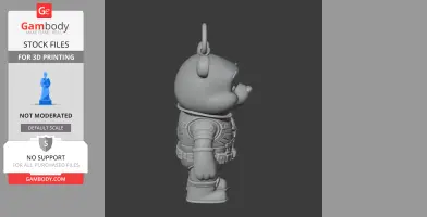 Winnie the Pooh Captain America Ring - Mashup Figure STL