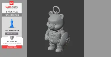 Winnie the Pooh Captain America Ring - Mashup Figure STL
