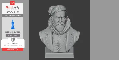Tycho Brahe Bust - Historical Warrior STL