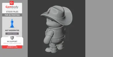 Winnie the Pooh Cowboy Ring Figure - Mashup Figure STL
