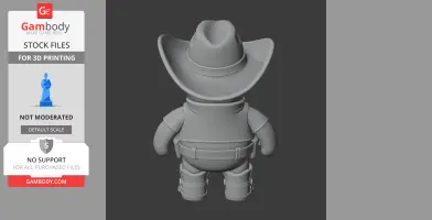 Winnie the Pooh Cowboy Ring Figure - Mashup Figure STL