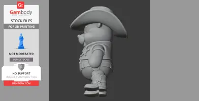Winnie the Pooh Cowboy Ring Figure - Mashup Figure STL