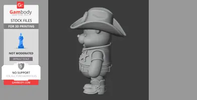 Winnie the Pooh Cowboy Ring Figure - Mashup Figure STL