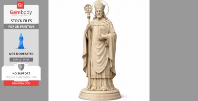 Saint Adalbero of Wurzburg - Devotional - STL 3D Print