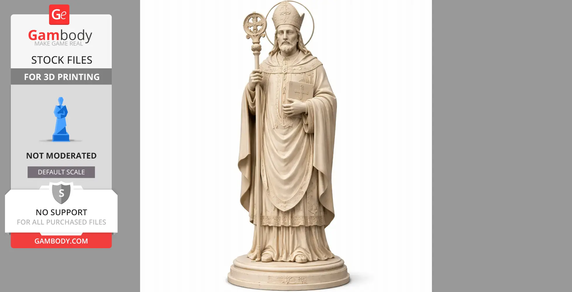 Saint Adalbero of Wurzburg - Devotional - STL 3D Print