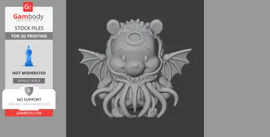Winnie the Pooh Cthulhu Ring Figure - Mashup Figure STL