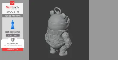 Winnie the Pooh Cyberpunk Ring Figure - Mashup Figure STL