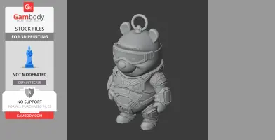 Winnie the Pooh Cyberpunk Ring Figure - Mashup Figure STL