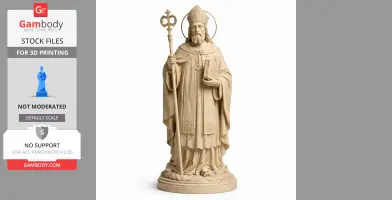 Saint Adalbert of Prague - Devotional Statue - STL 3D Print