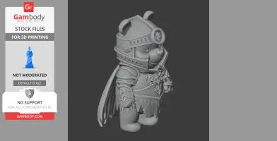 Winnie the Pooh Dark Knight Ring Figure - Mashup Figure STL