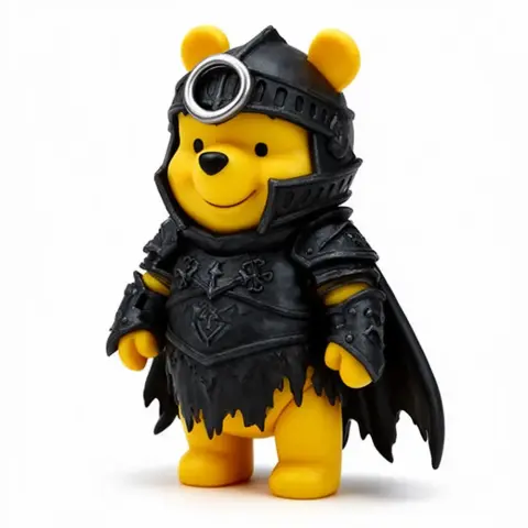 Winnie the Pooh Dark Knight Ring Figure - Mashup Figure STL