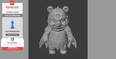 Winnie the Pooh Dark Knight Ring Figure - Mashup Figure STL