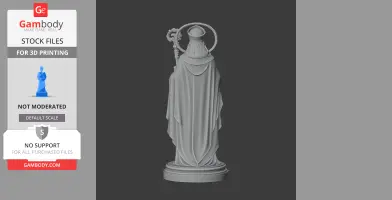 Saint Adalgar - Devotional Statue - STL 3D Print