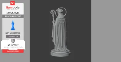 Saint Adalgar - Devotional Statue - STL 3D Print