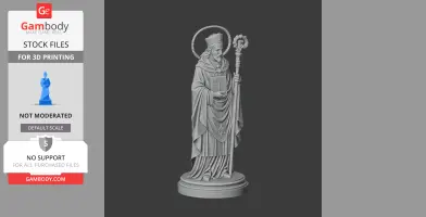 Saint Adalgar - Devotional Statue - STL 3D Print