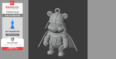 Winnie the Pooh Darth Vader Ring Figure - Mashup Figure STL