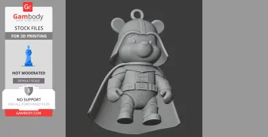 Winnie the Pooh Darth Vader Ring Figure - Mashup Figure STL
