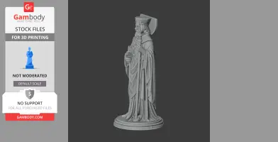 Saint Adalgott - Devotional Statue - STL 3D Print