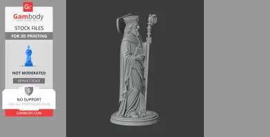 Saint Adalgott - Devotional Statue - STL 3D Print