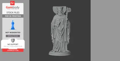 Saint Adalgott - Devotional Statue - STL 3D Print