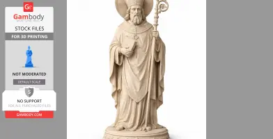 Saint Adalgott - Devotional Statue - STL 3D Print