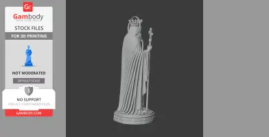Saint Adela of Normandy - Devotional Statue - STL 3D Print