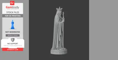 Saint Adela of Normandy - Devotional Statue - STL 3D Print