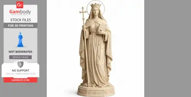 Saint Adela of Normandy - Devotional Statue - STL 3D Print