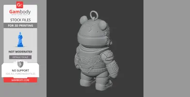 Winnie the Pooh Doom Slayer Ring Figure - Mashup Figure STL