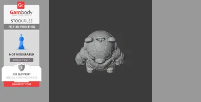 Winnie the Pooh Doom Slayer Ring Figure - Mashup Figure STL