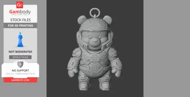 Winnie the Pooh Doom Slayer Ring Figure - Mashup Figure STL