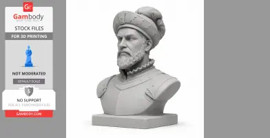 Vasco Nunez de Balboa Bust - Historical Warrior STL
