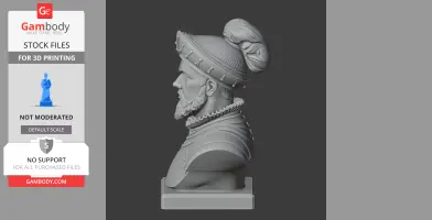 Vasco Nunez de Balboa Bust - Historical Warrior STL