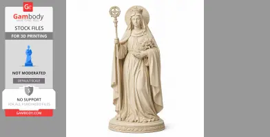 Saint Adela of Pfalzel - Devotional Statue - STL 3D Print