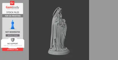 Saint Adela of Pfalzel - Devotional Statue - STL 3D Print