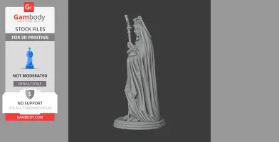 Saint Adela of Pfalzel - Devotional Statue - STL 3D Print