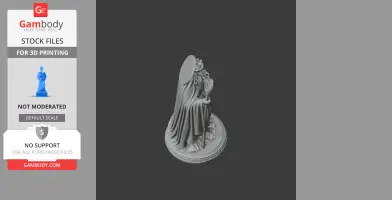 Saint Adela of Pfalzel - Devotional Statue - STL 3D Print