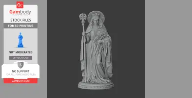 Saint Adela of Pfalzel - Devotional Statue - STL 3D Print