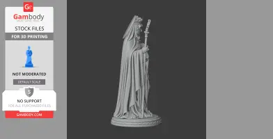 Saint Adela of Pfalzel - Devotional Statue - STL 3D Print