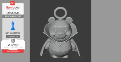 Winnie the Pooh Dracula Ring Figure - Mashup Figure STL