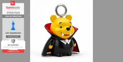 Winnie the Pooh Dracula Ring Figure - Mashup Figure STL