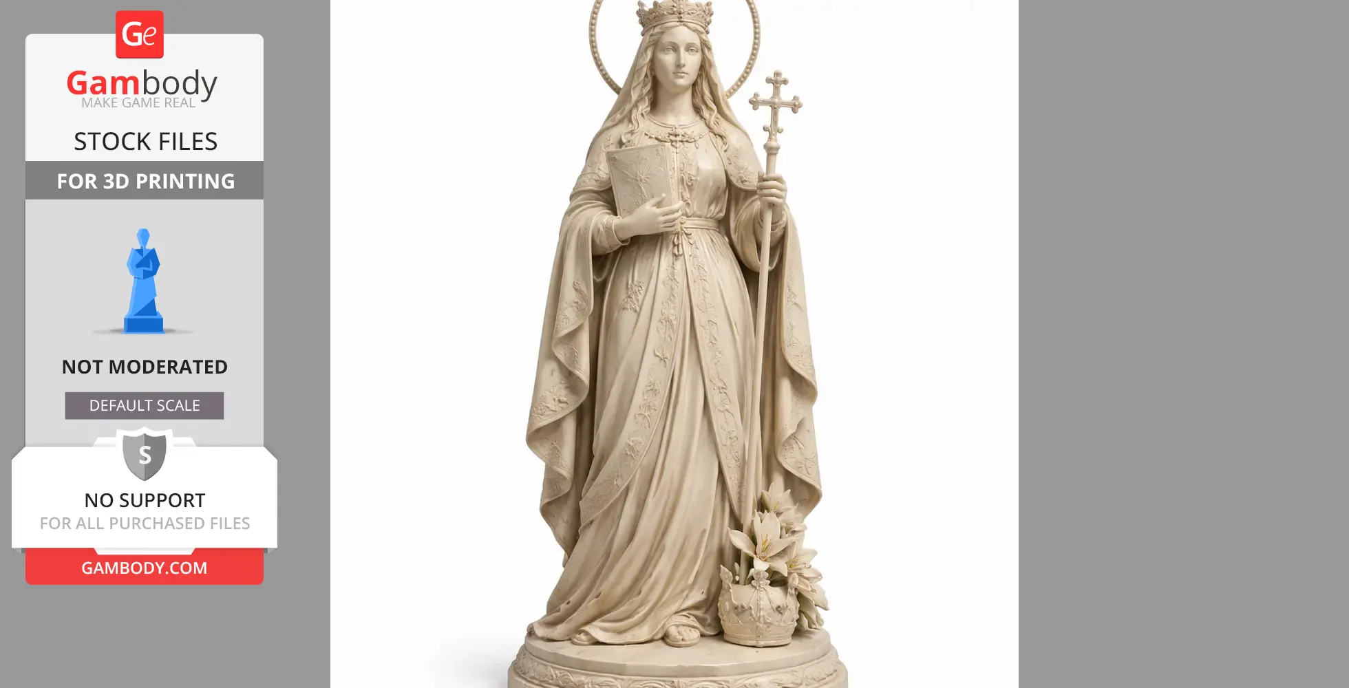 Saint Adelaide of Italy - Devotional Statue - STL 3D Print