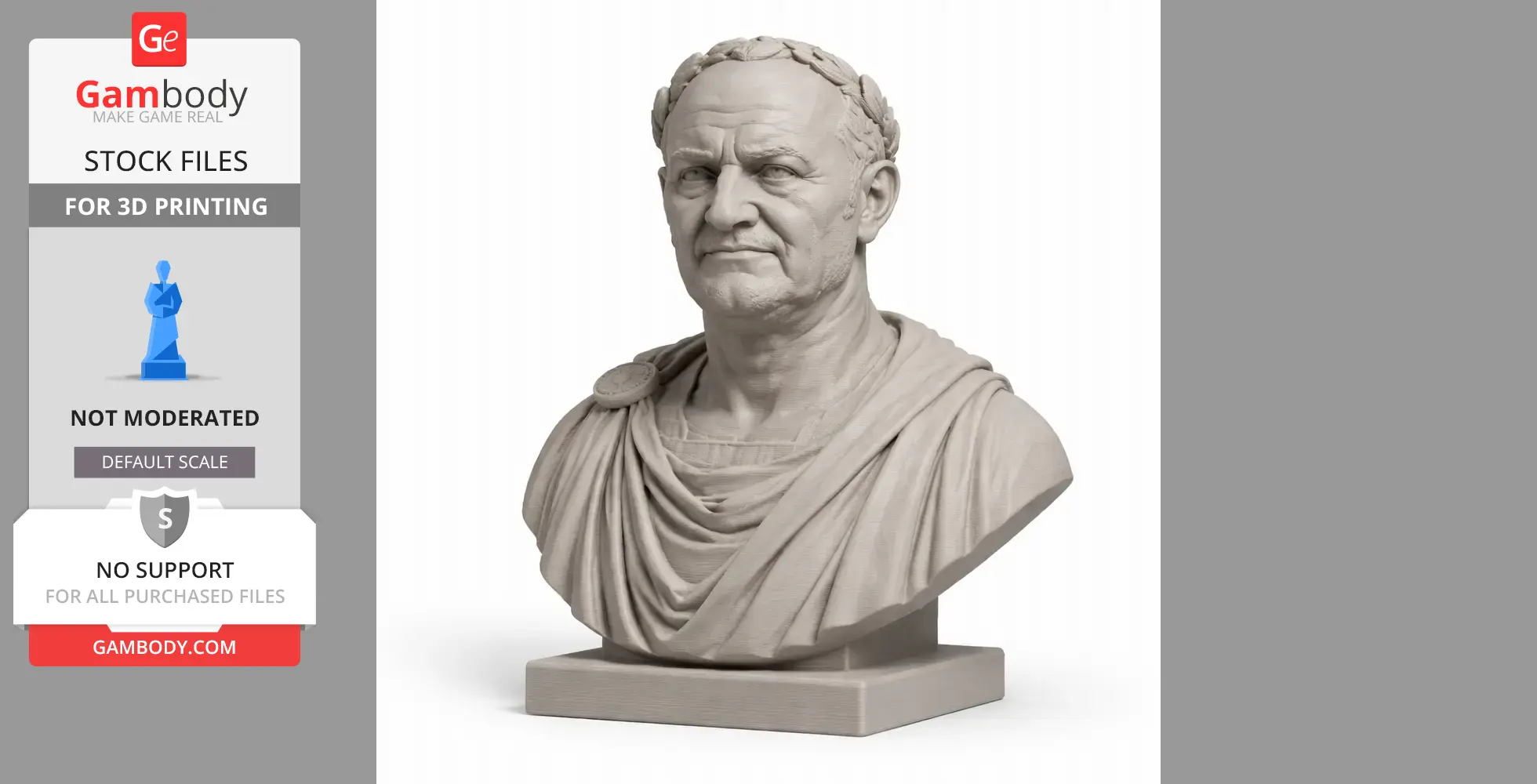 Vespasian Bust - Historical Warrior STL