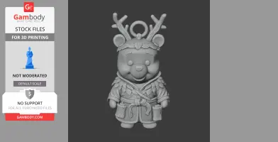 Winnie the Pooh Druid Ring Figure - Mashup Figure STL
