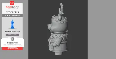 Winnie the Pooh Druid Ring Figure - Mashup Figure STL