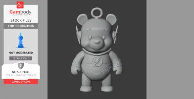 Winnie the Pooh Flash Ring Figure - Mashup Figure STL