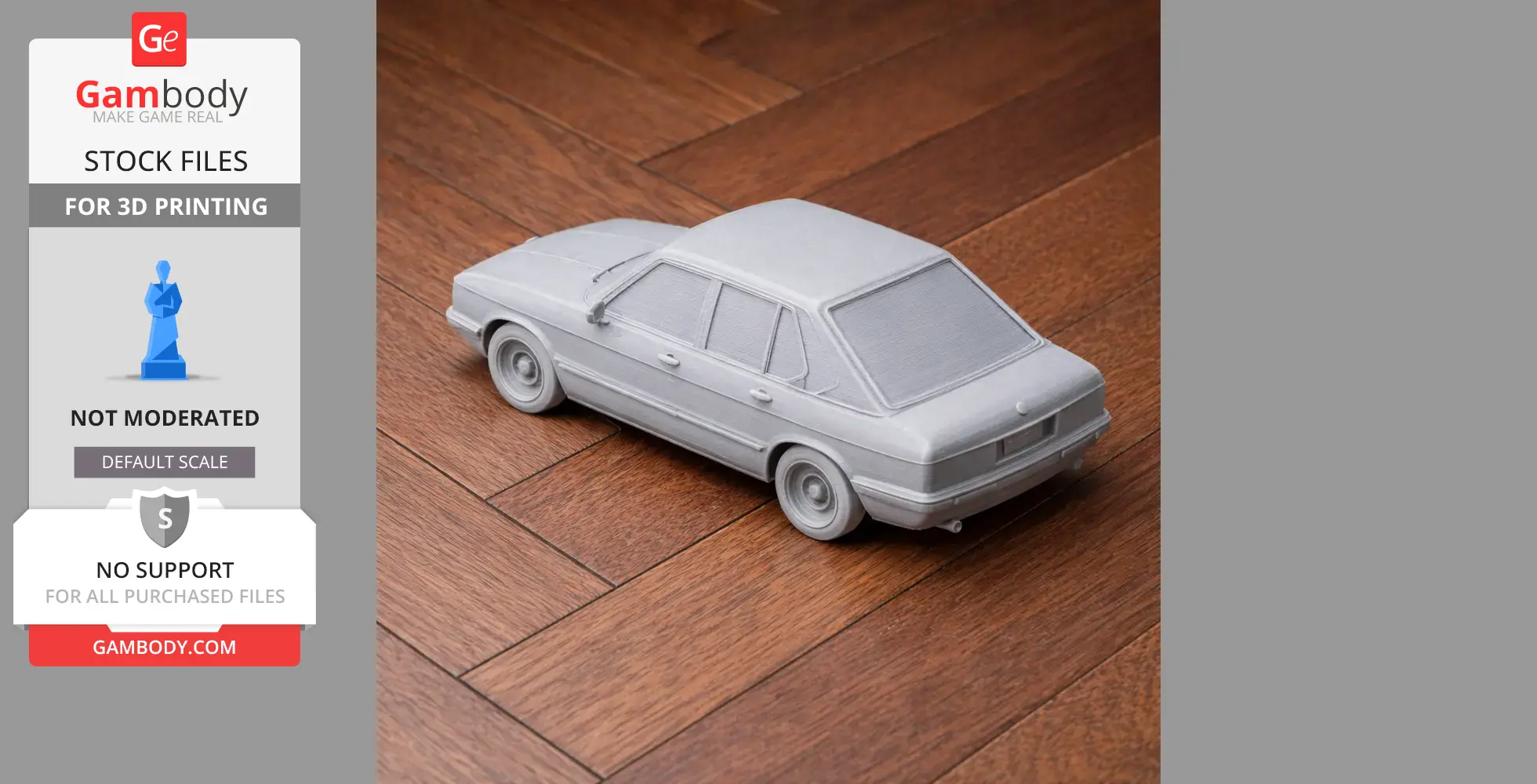 BMW 5 Series (E12) - Scale Vehicle STL