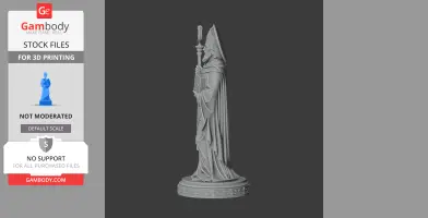 Saint Adheritus - Devotional Statue - STL 3D Print