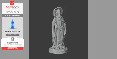 Saint Adheritus - Devotional Statue - STL 3D Print