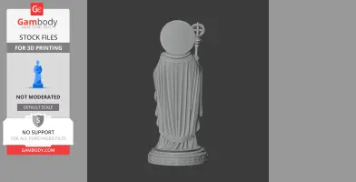 Saint Adheritus - Devotional Statue - STL 3D Print